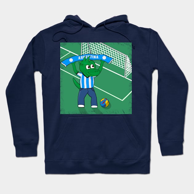 Dino Argentina Football Fan Hoodie by SNCdesigns